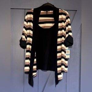 NWT  INC International Concepts career cardigan blouse Size XL